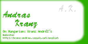 andras kranz business card